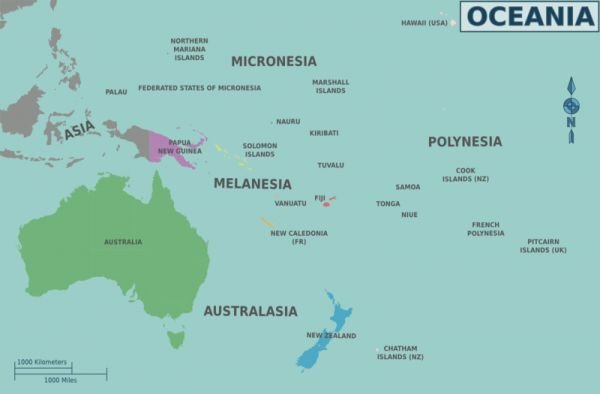 Países da Oceania - Toda Matéria