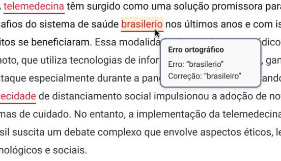 Destaque de Erros Ortográficos na Redação