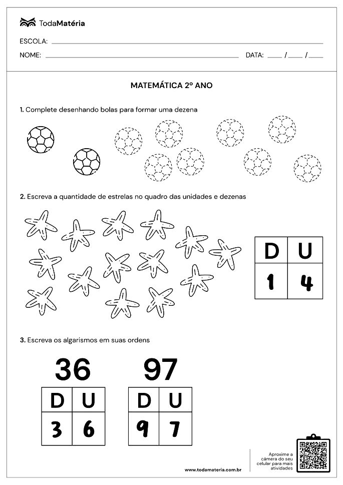 Atividades de Matemática para Segunda Série - Atividades de Matematica