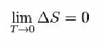Equação ou fórmula da Terceira Lei da Termodinâmica