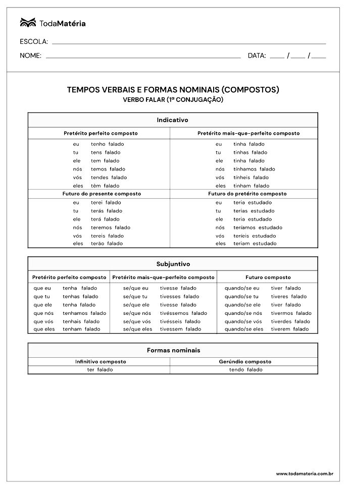 Verbo – Tempos Verbais – Reparamentos