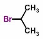 Estrutura molecular do 2-bromo-propano