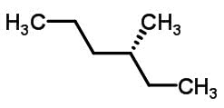 Estrutura molecular de 3-metil-hexano