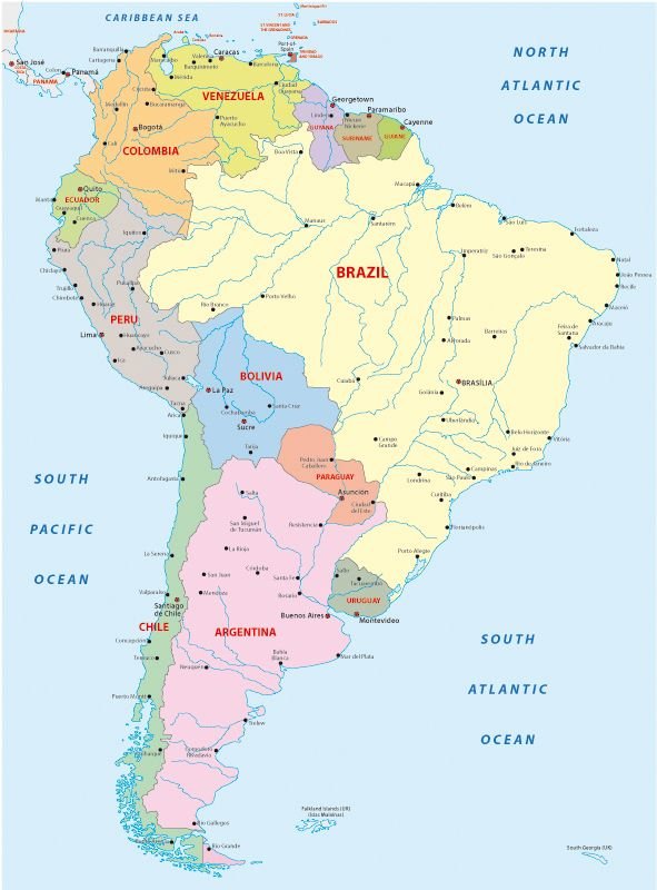 Países Da América Do Sul Toda Matéria 5850