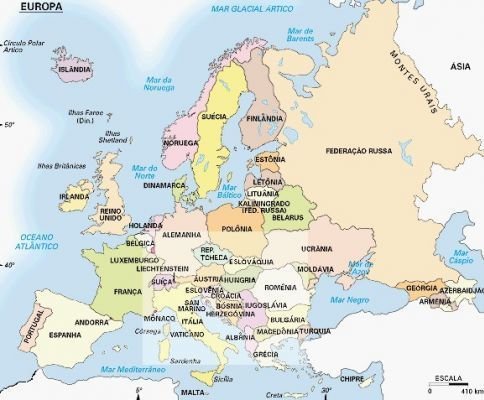 Países da Europa - Toda Matéria