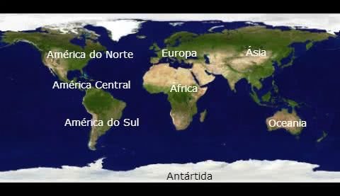 Resultado de imagem para imagem mapa dos continentes do mundo