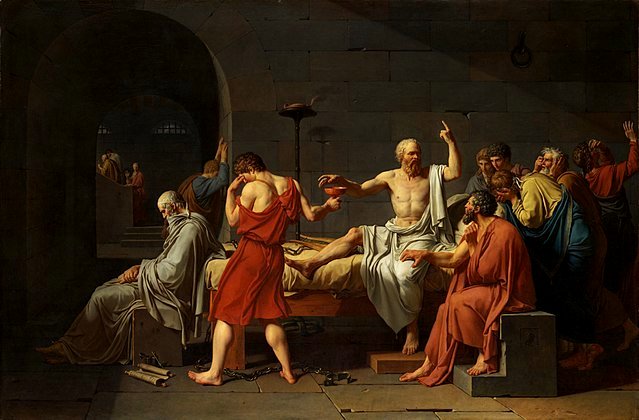 A Morte de Sócrates de Jacques-Louis David (1787)