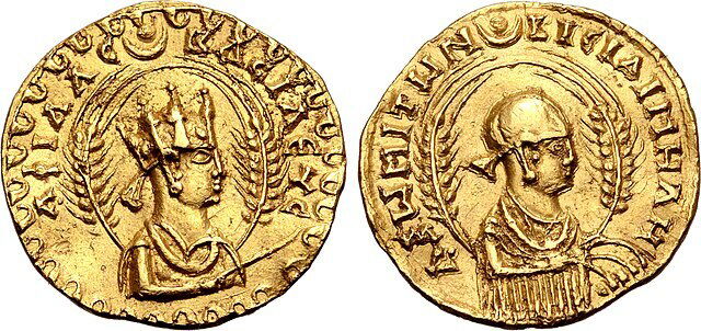 Moedas cunhadas durante o Império Axum.