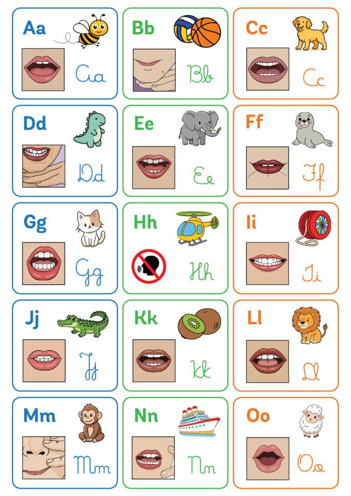 alfabeto fon&eacute;tico de A a O_folha 1 de 2