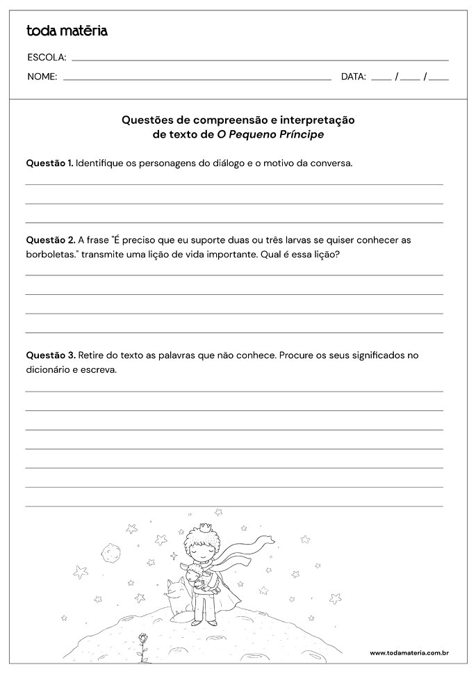Atividades de Português para o 3º ano (Ensino Fundamental) - Toda Matéria