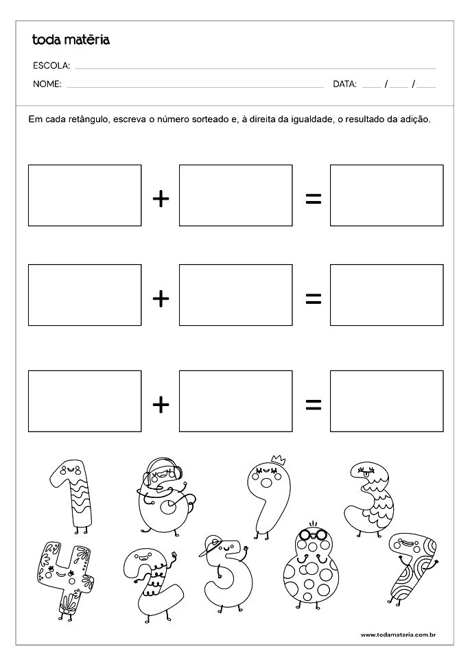 Atividades de matemática 4º ano - Toda Matéria