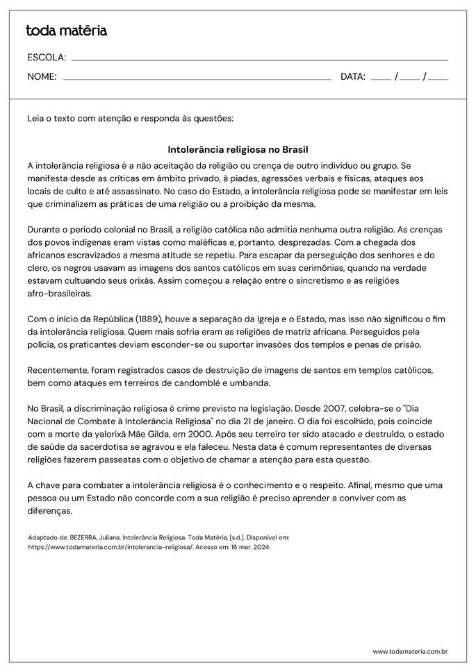 Atividades para desenvolver habilidade EF05HI03 - Folha 3
