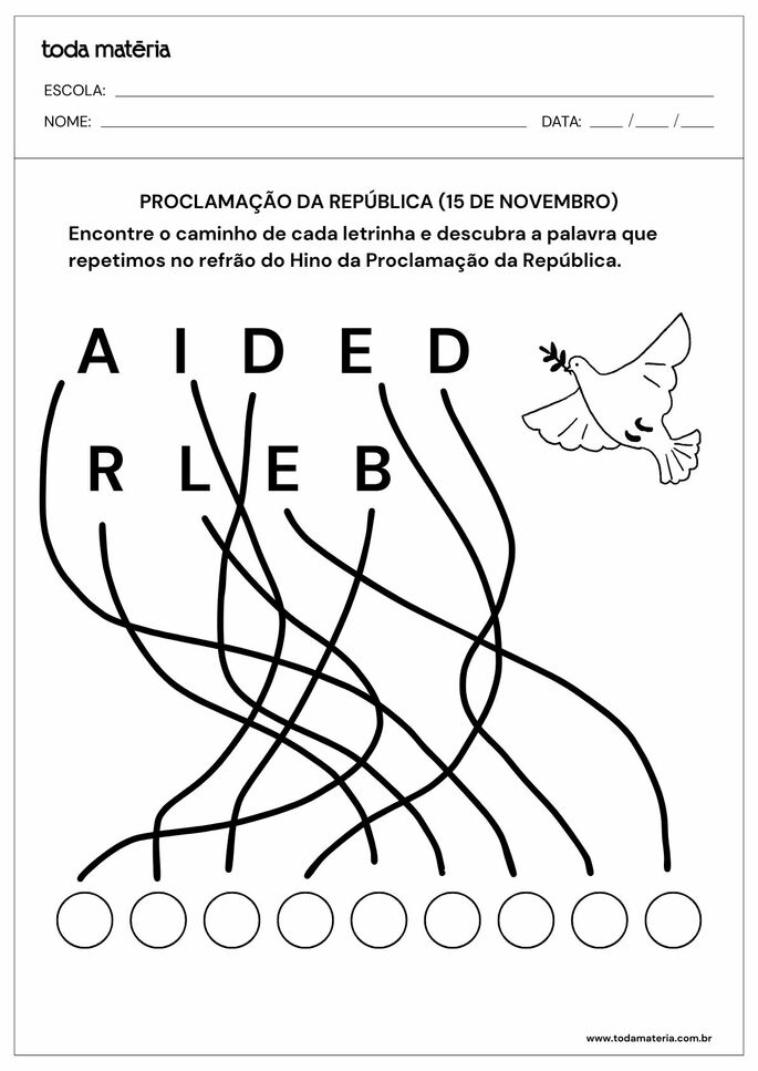 proclamação da republica desenho para colorir