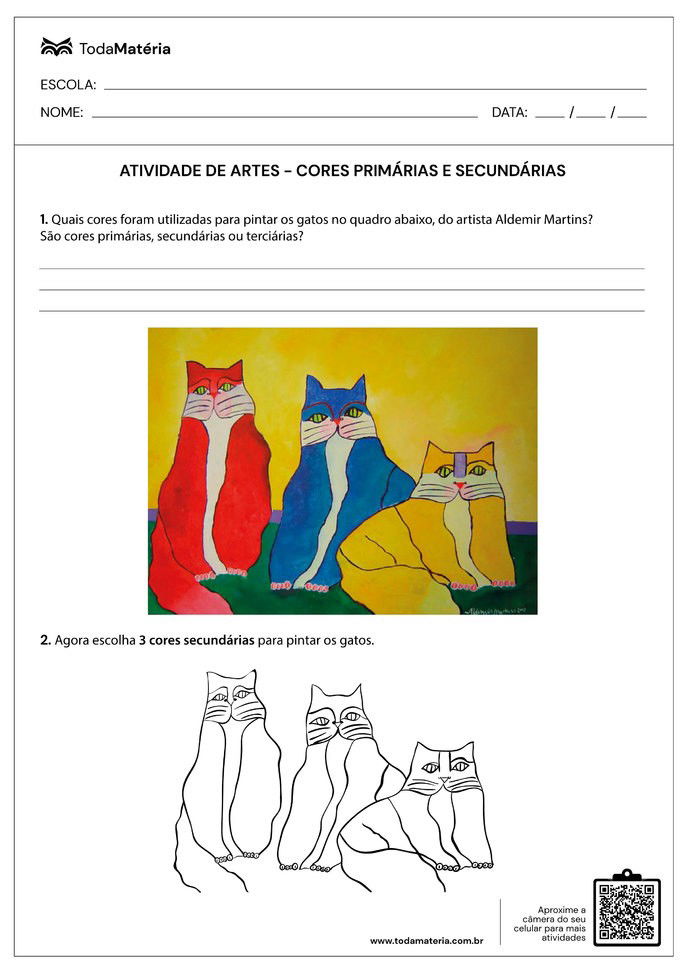 Aula de arte sobre cores - História e Arte