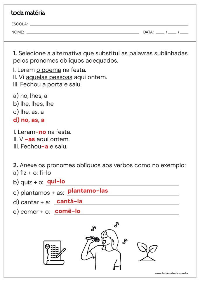 atividade de substituir e anexar pronomes oblíquos_respostas