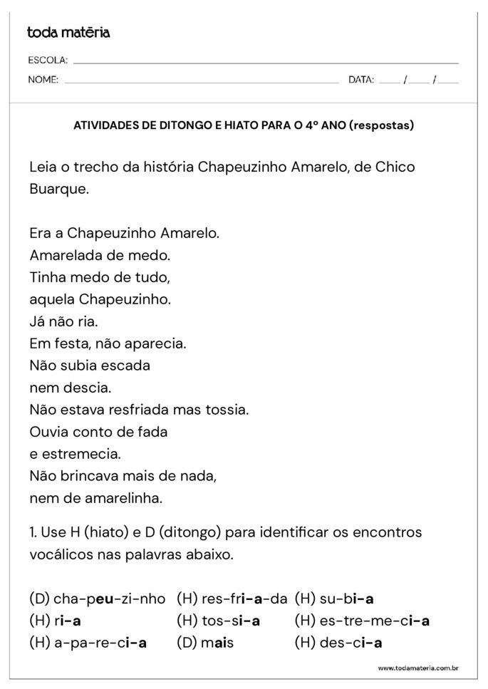 atividade ditongo e hiato 4 ano_respostas