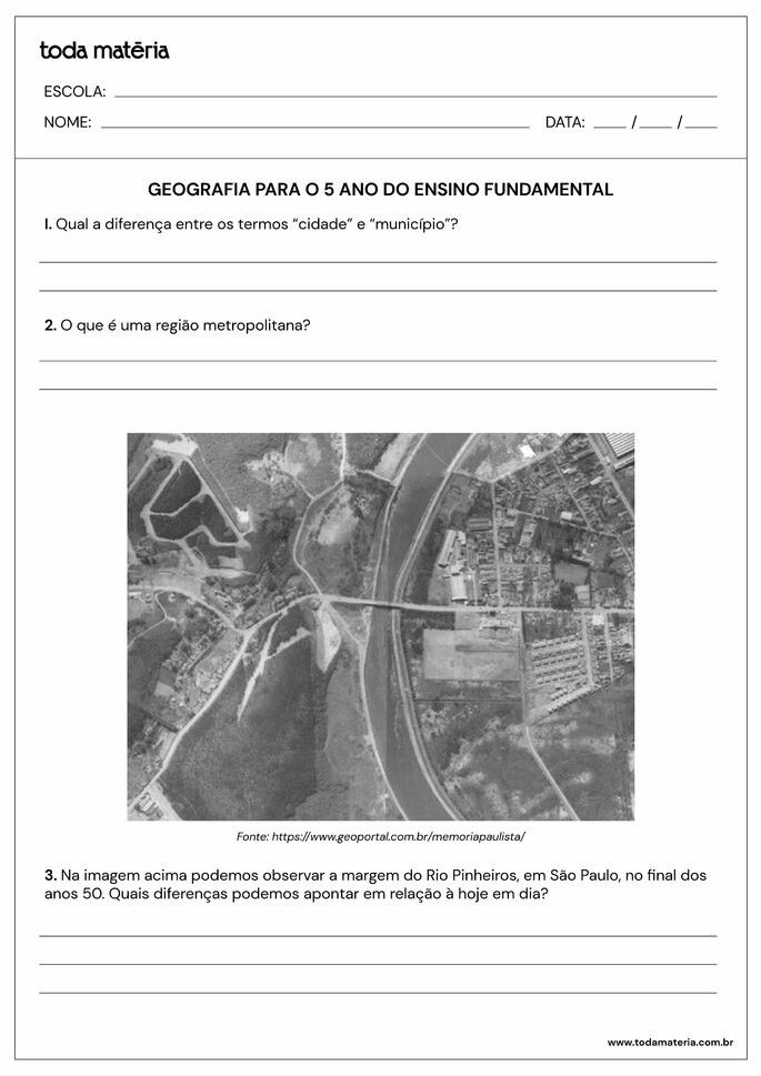 Atividade Geografia 5º ano 3.1