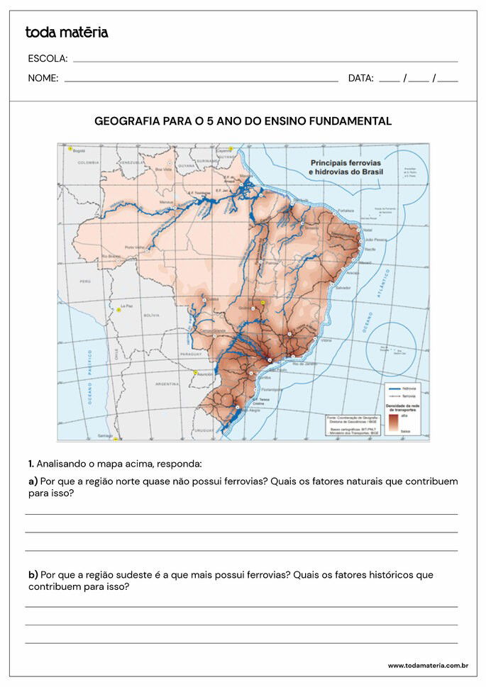 Atividade Geografia 5º ano 5.1
