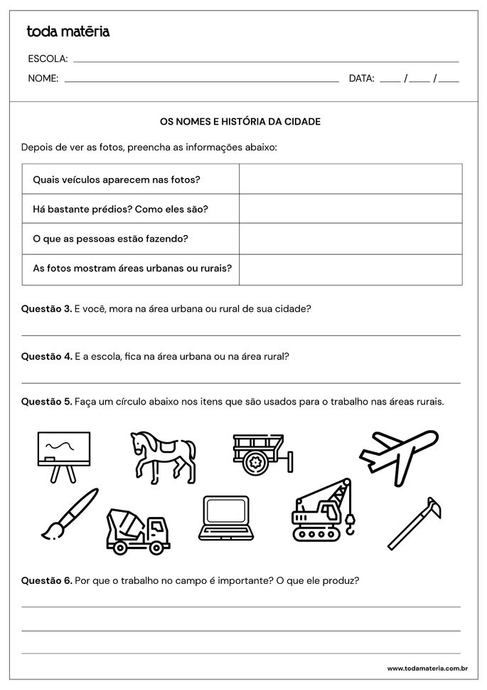 Atividade de História para 3 ano do Ensino Fundamental - Atividade 4_1