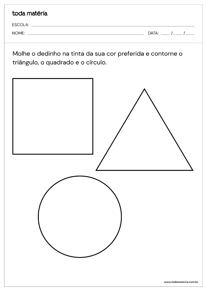 Formas Geométricas - Círculo - Atividade Educativa para Pré-Escola