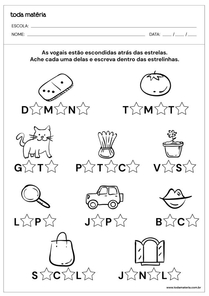 Vogais online exercise for EDUCAÇÃO INFANTIL