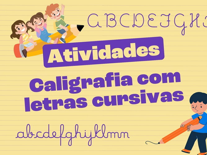 Letra cursiva: atividades de caligrafia para crianças