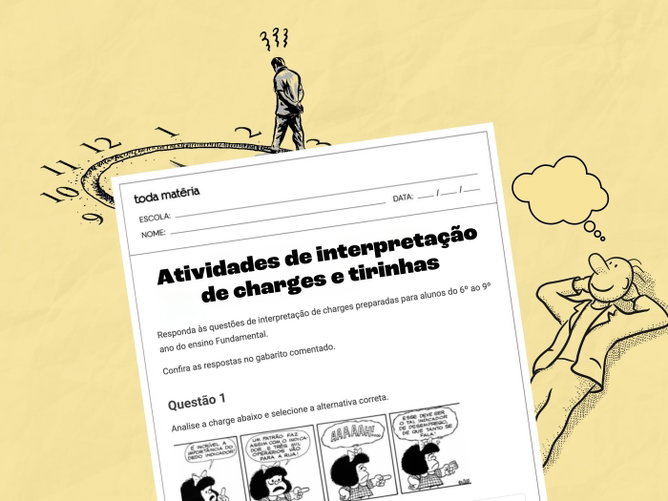 Atividades de interpretação de charges e tirinhas (com gabarito comentado)