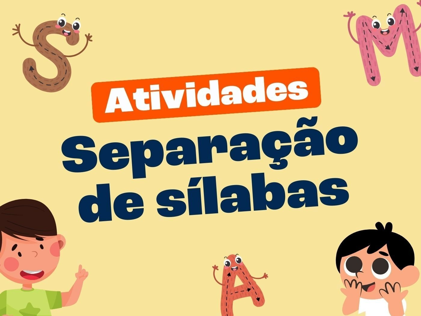 Atividades de separação de sílabas (1º ano do Ensino Fundamental ...