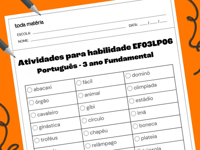 Atividades para desenvolver a habilidade EF03LP06 (Português 3º ano do Fundamental)