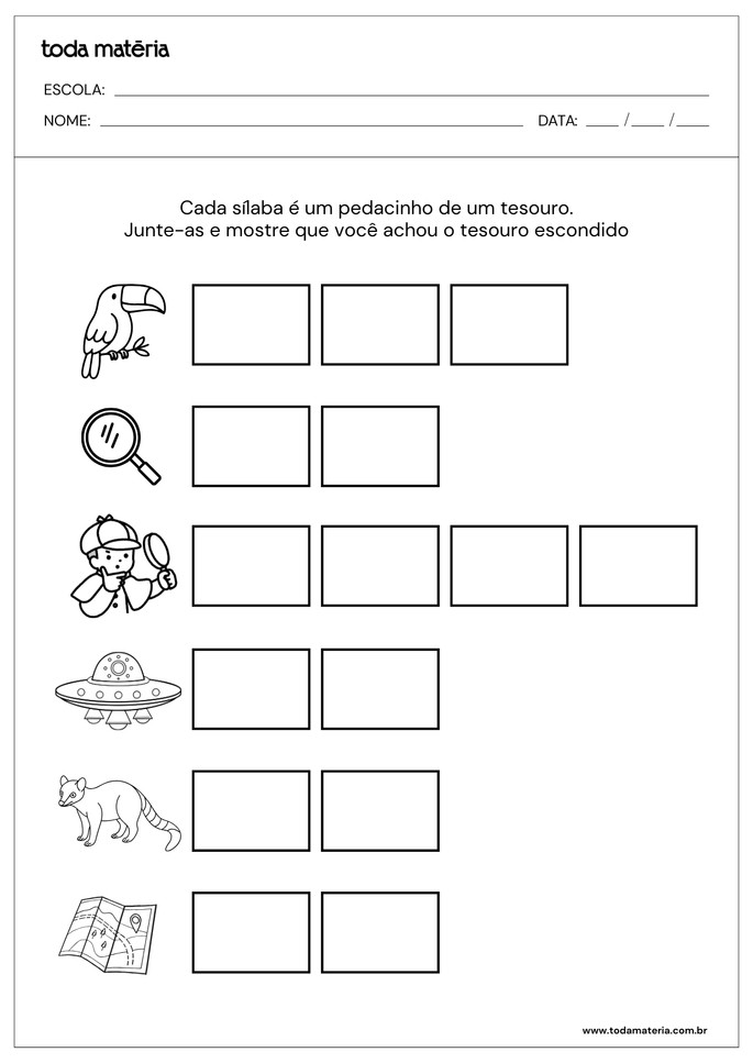 atividades de sílabas com flashcards_tesouro escondido