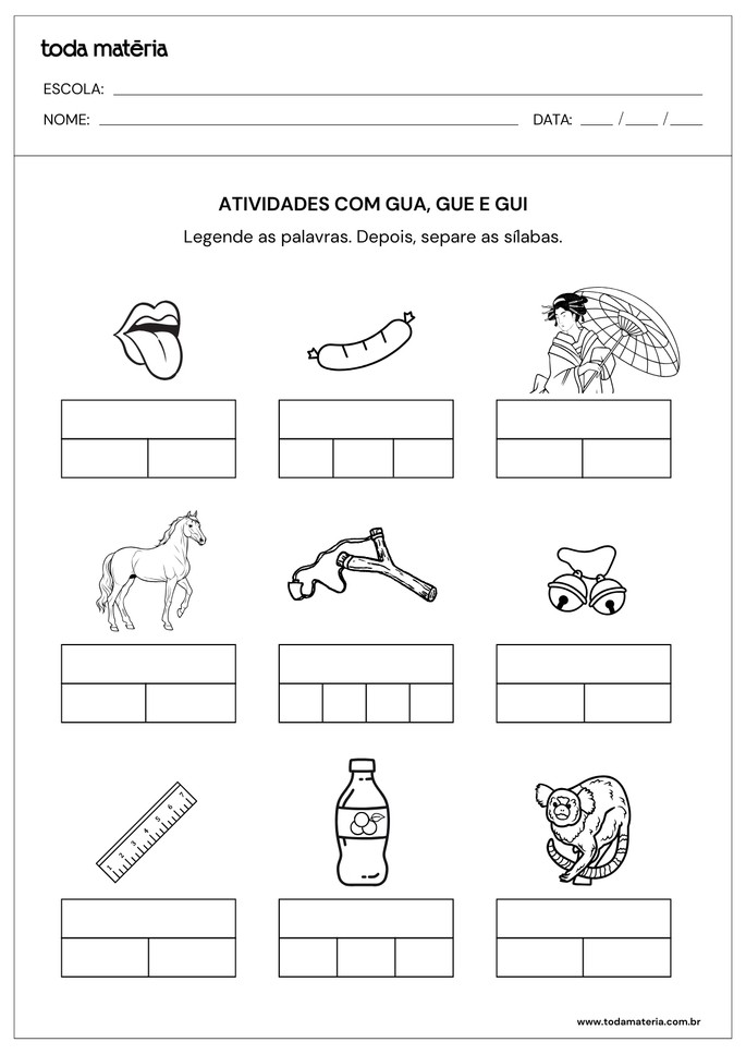 atividades-com-gua-gue-gui-guo-guao-legendar e separar sílabas