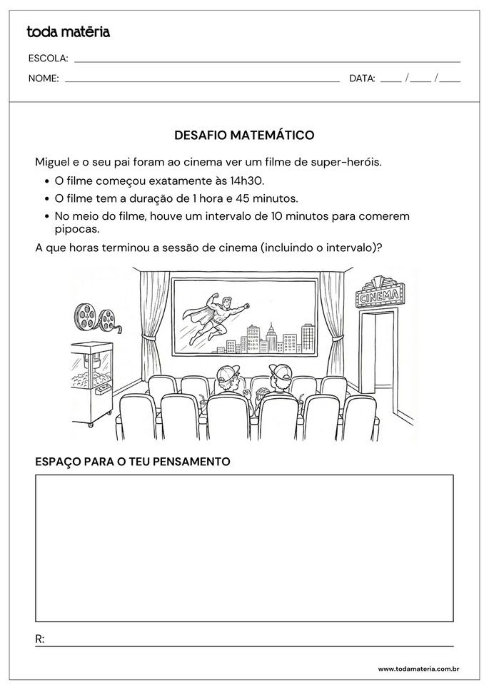 Desafio matem&aacute;tica para crian&ccedil;as