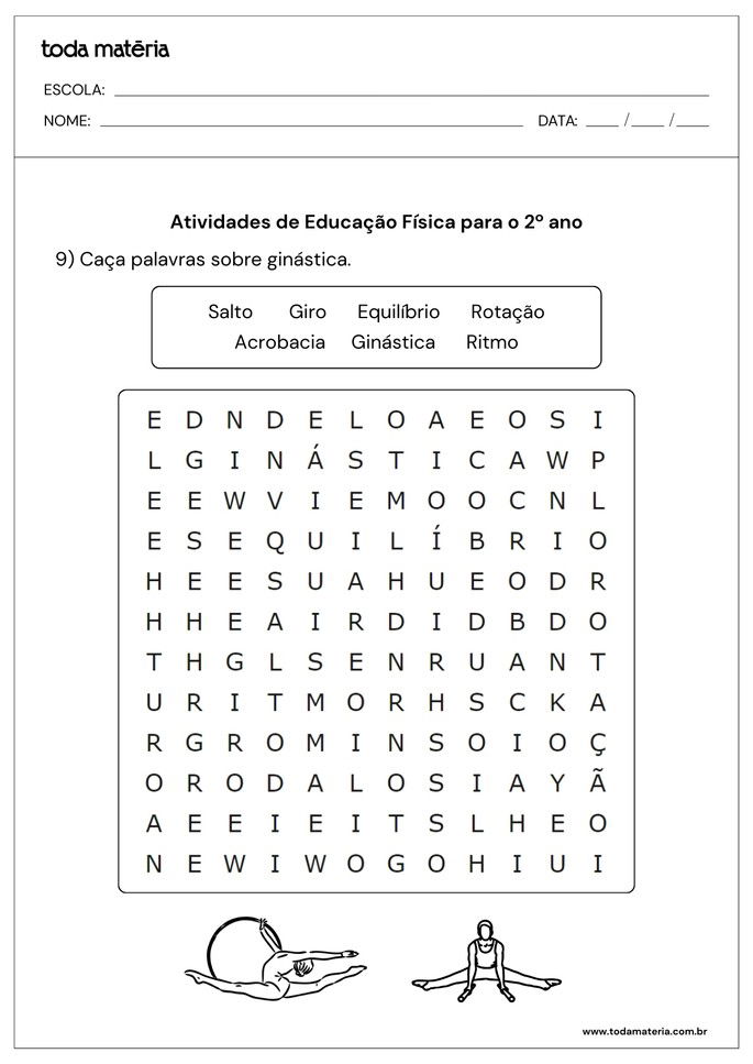 Atividades de Educação Física para o  2º ano do Fundamental