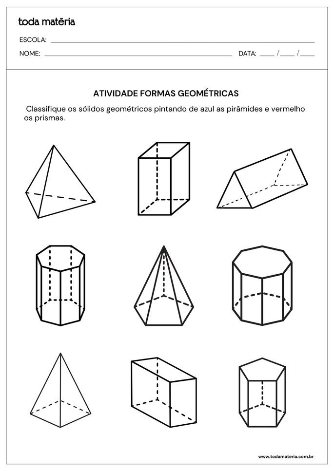 Atividade formas geom&eacute;tricas