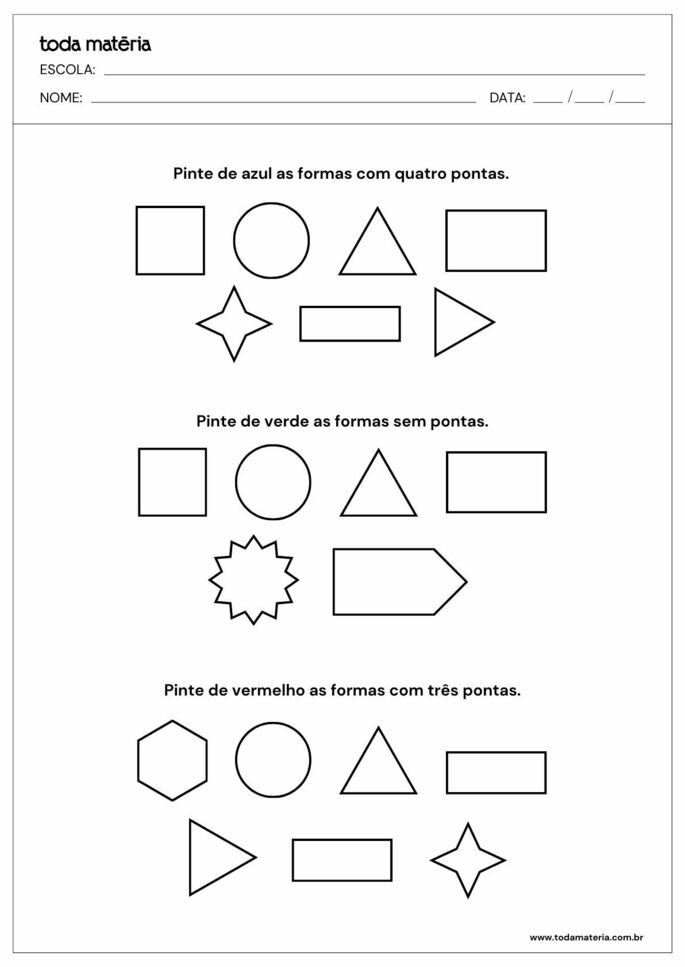 Atividades formas geométricas