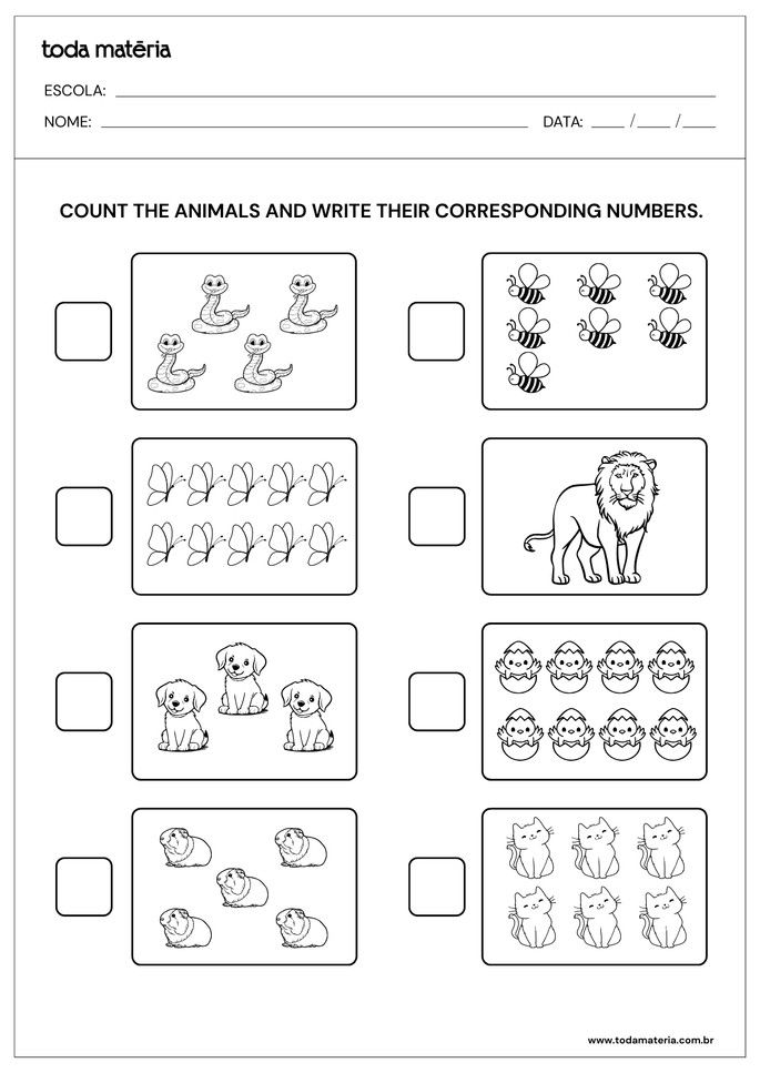 atividades-de-ingles-para-educacao-infantil-contagem de animais