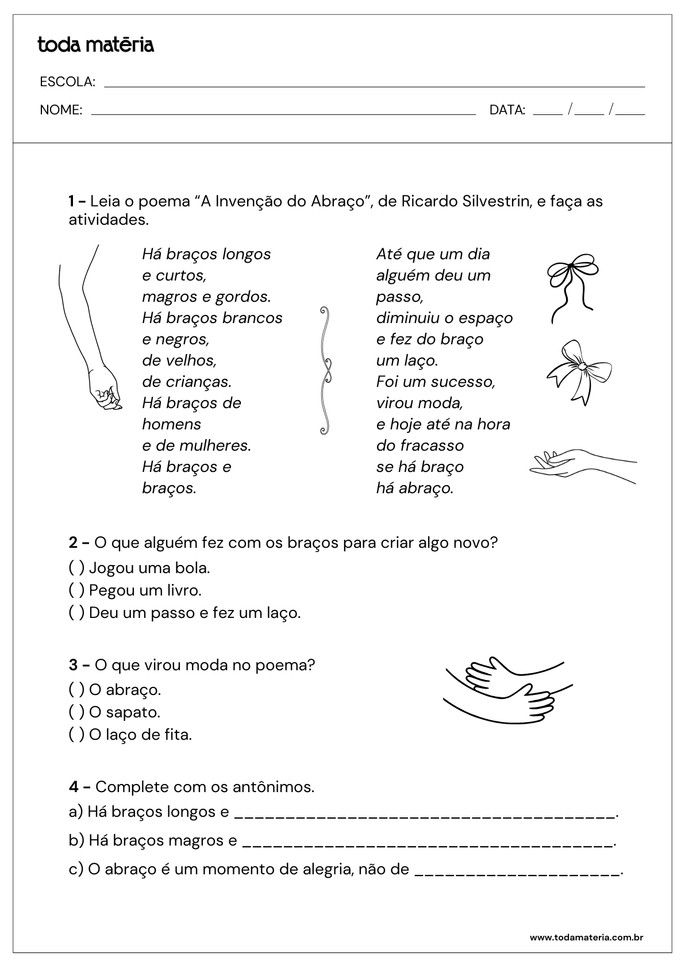 atividades-de-interpretacao-de-texto-e-gramatica-2-ano-A Invenção do Abraço