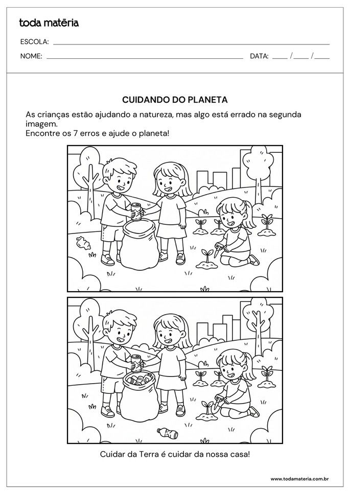 jogo dos 7 erros para educa&ccedil;&atilde;o infantil_cuidando do planeta