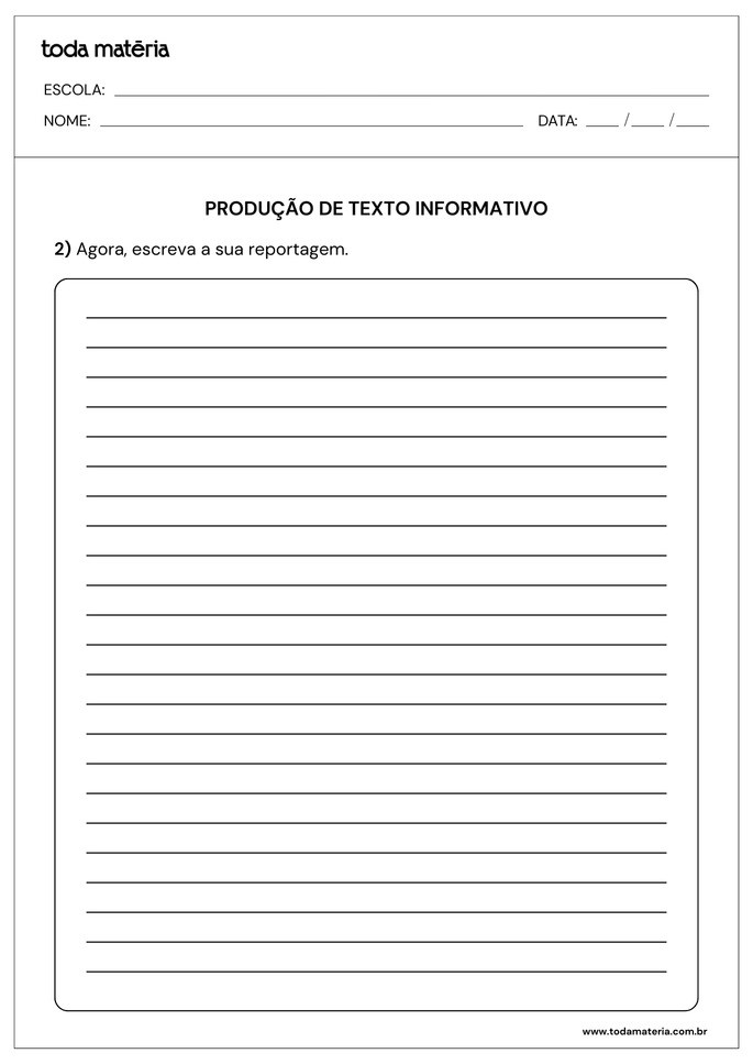 Atividades de produ&ccedil;&atilde;o de textos para o 4&ordm; ano (prontas para usar).