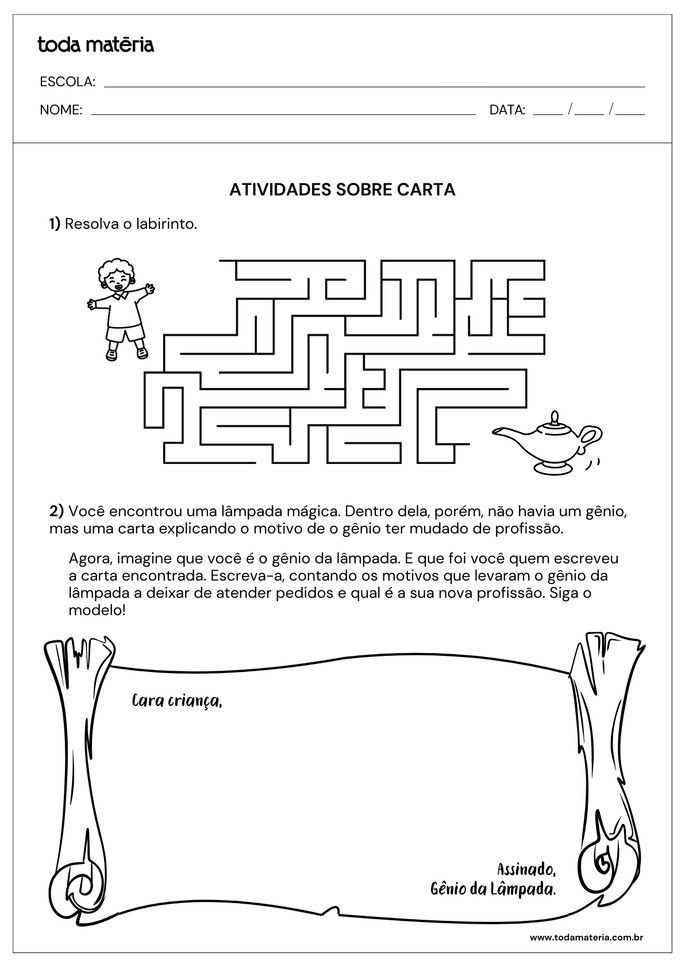 Atividades de produ&ccedil;&atilde;o de textos para o 3&ordm; ano do Fundamental.