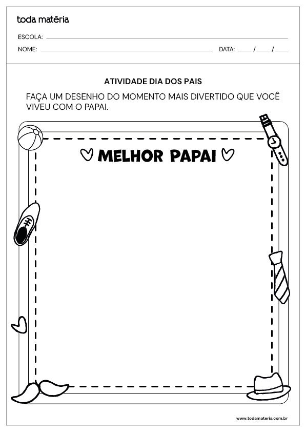 moldura para desenho do dia dos pais