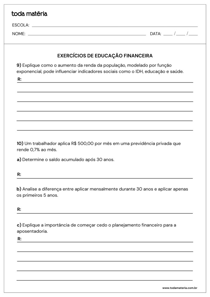 atividades sobre educação financeira para 2º ano do ensino médio_folha5