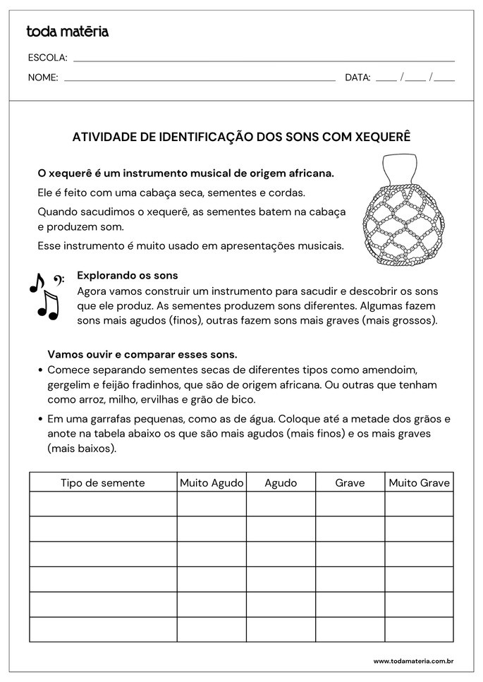 Instrumento Musical - Xequer&ecirc;