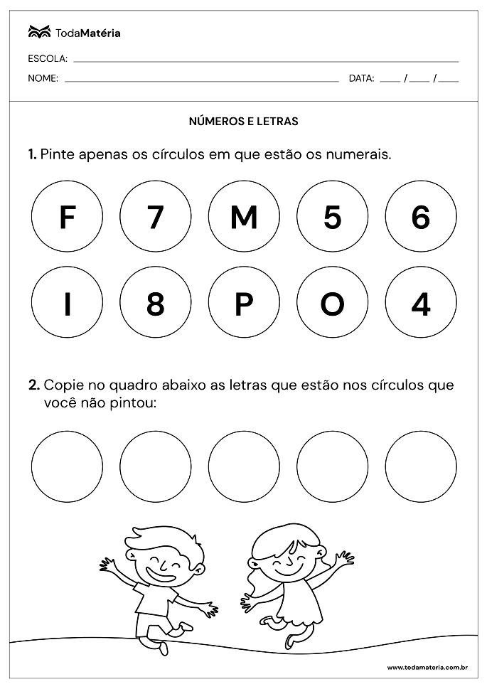 Atividades com Números  Atividades numerais, Atividades, Atividade  alfabeto educação infantil