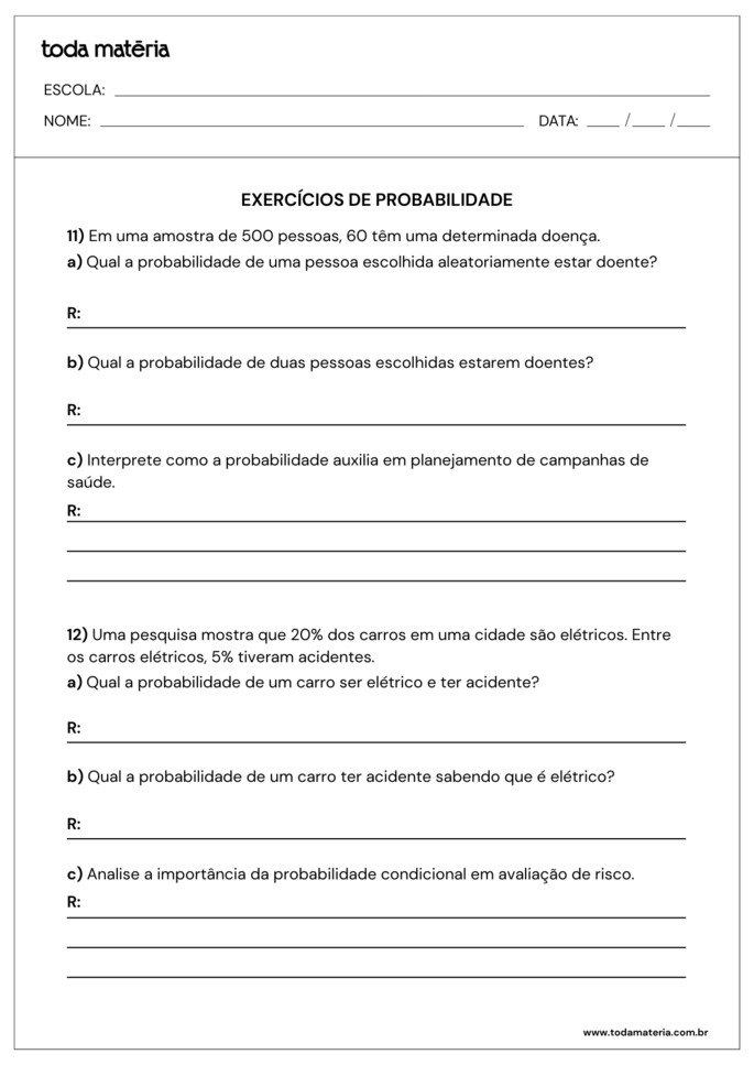 atividades sobre probabilidade para 2º ano do ensino médio_folha 6
