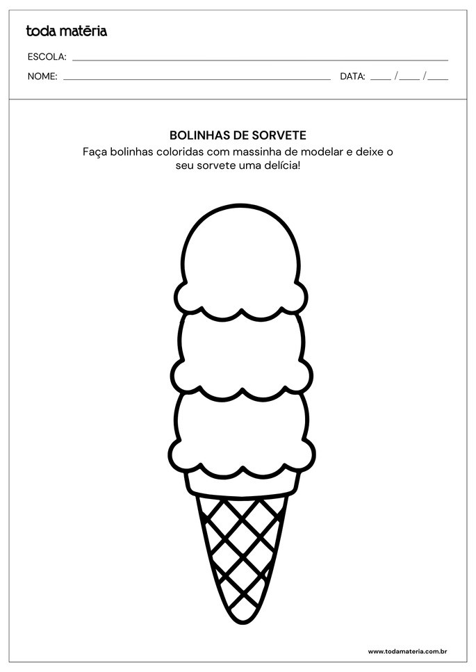 Atividade de coordena&ccedil;&atilde;o motora fina com massinha de modelar