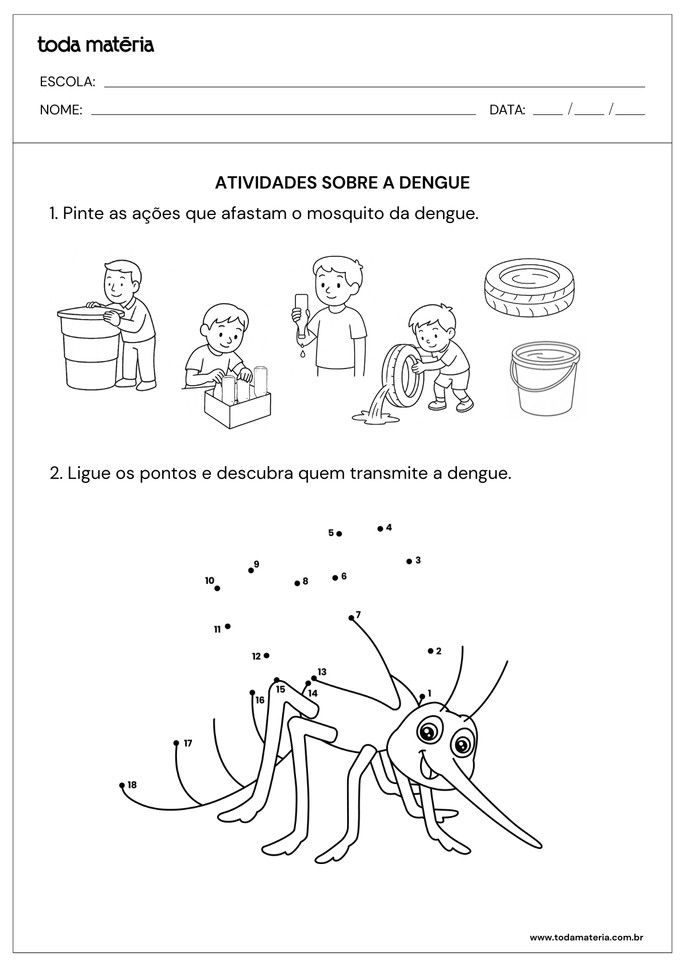 atividades-sobre-a-dengue-identifique e liga-pontos