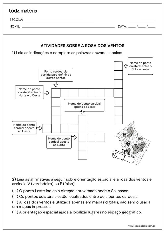 Folha de Atividade 4 - Rosa dos Ventos