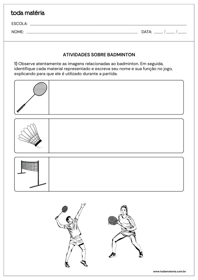 Atividade 2 sobre regras do badminton