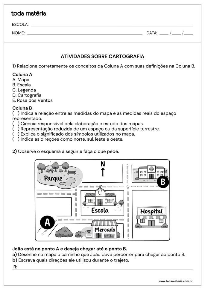 Folha de atividade 2 - Cartografia